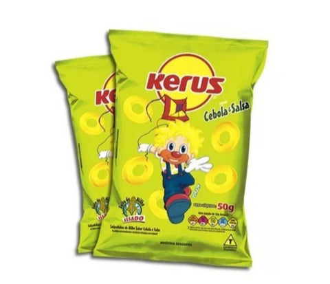BISCOITO KERUS SALGADINHO CEBOLA SALSA 43g