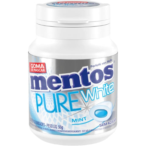 CHICLETE MENTOS PURE C/28 56g WHITE MENTA