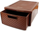 GAVETEIRO NITRON MODULAR RATTAN MARRON 32X14X26cm