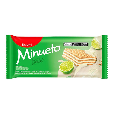 BISCOITO MINUETO WAFER 81G LIMAO