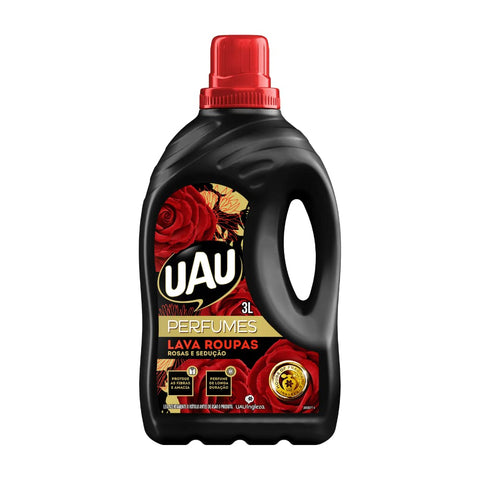 LAVA ROUPAS LIQUIDO UAU PERFUMES ROSAS/ SEDUCAO 3l