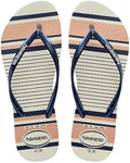 HAVAIANAS SLIM NAUTICAL BRANCO/ROSE GOLD 31/32