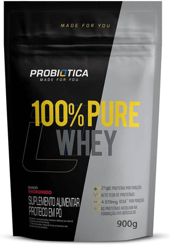 SUPLEMENTO 100% PURE WHEY REF 900G MORANGO