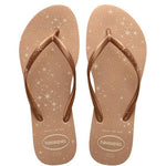 HAVAIANAS SLIM GLOSS BEGE PALHA 33/34