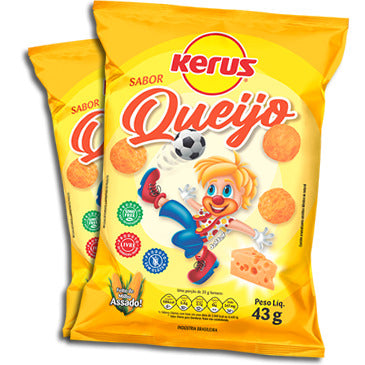 BISCOITO KERUS SALGADINHO QUEIJO BOLA 43g