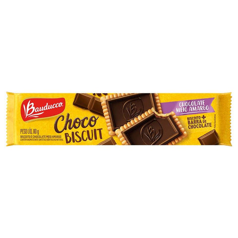 BISCOITO BAUDUCCO CHOCOBISCUIT 80G MEIO AMARGO