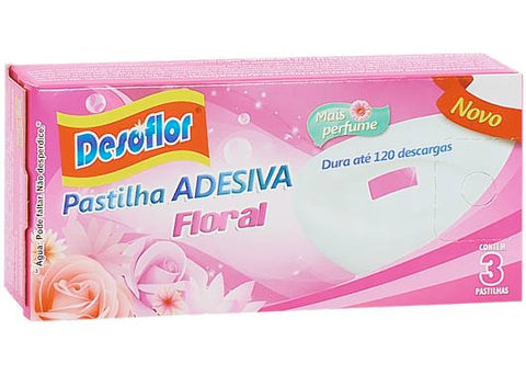 PASTILHA ADESIVA DCASA FLORAL C/3