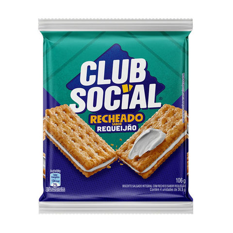 BISCOITO CLUB SOCIAL RECHEADO REQUEIJAO 106G