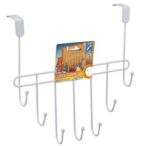 SUPORTE P/PORTA ARTHI CROMADO C/7 GANCHOS