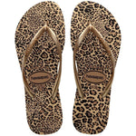 HAVAIANAS SLIM ANIMALS AREIA/DOURADO 31/32