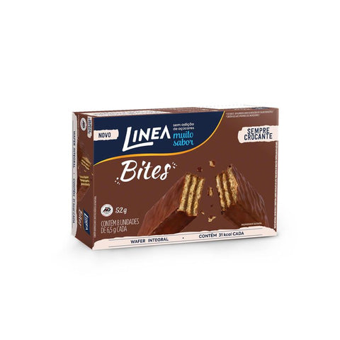 BISCOITO LINEA WAFER BITES INTEGRAL CHOCOLATE 52g