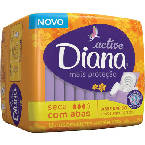 ABSORVENTE DIANA SECA C/ABAS C/8