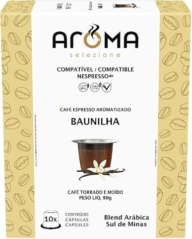 CAPSULA CAFE AROMA ESPRESSO BAUNILHA C/10 50g