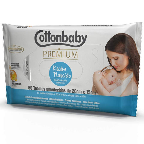 TOALHA UMEDECIDA COTTONBABY PREMIUM C/50