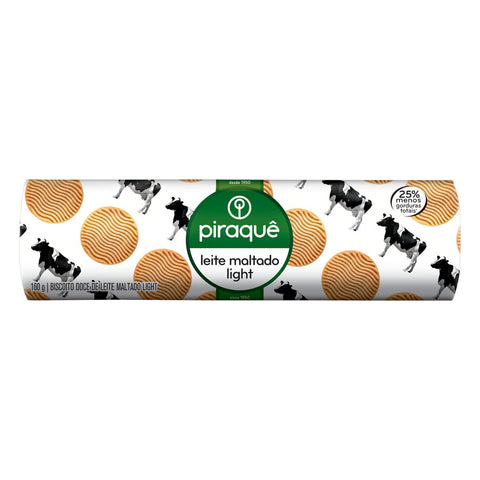 BISCOITO PIRAQUE LEITE MALTADO LIGHT 132g