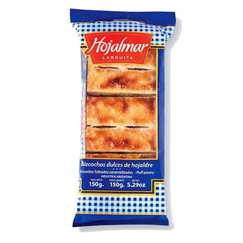 BISCOITO HOJALMAR LARGUITAS FOLHADO CARAMELIZADO 150g