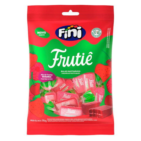BALA FINI FRUTIE MIX FRUTAS VERMELHAS 70g