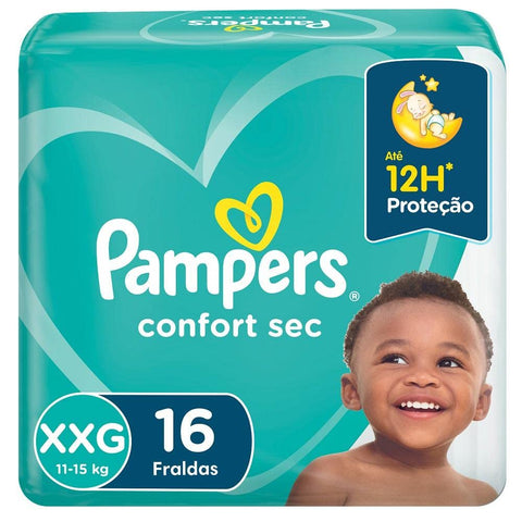 FRALDA PAMPERS CONFORT SEC XXG C/16