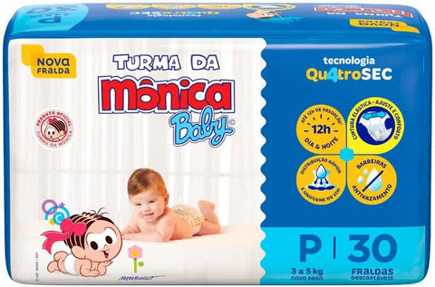 FRALDA TURMA DA MONICA BABY JUMBO QUATROSEC P C/30