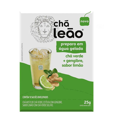 CHA LEAO VERDE GELADO 25G GENGIBRE LIMAO