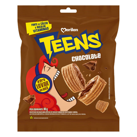 BISCOITO MARILAN TEENS 80G CHOCOLATE