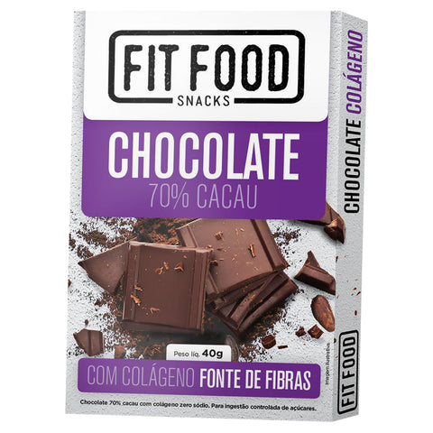 CHOCOLATE FIT FOOD CACAU 40g COLAGENO 70%