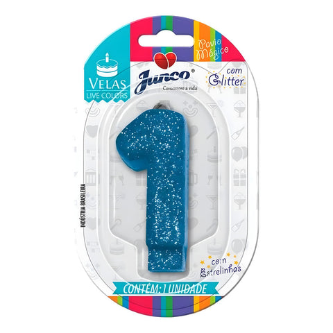 VELA NUMERO C/1 AZUL N1