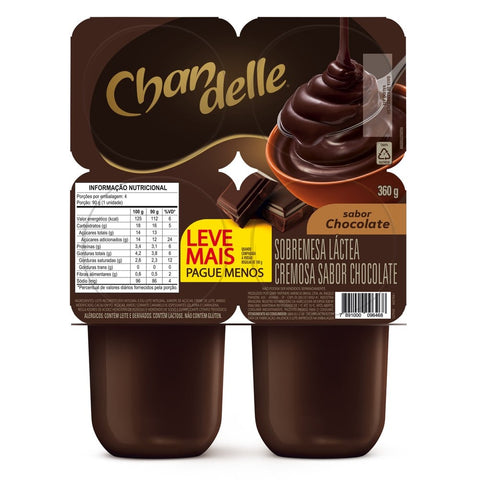 SOBREMESA CHANDELLE CHOCOLATE 360G AO LEITE