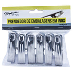 PRENDEDOR EMBALAGENS MIMO INOX C/6