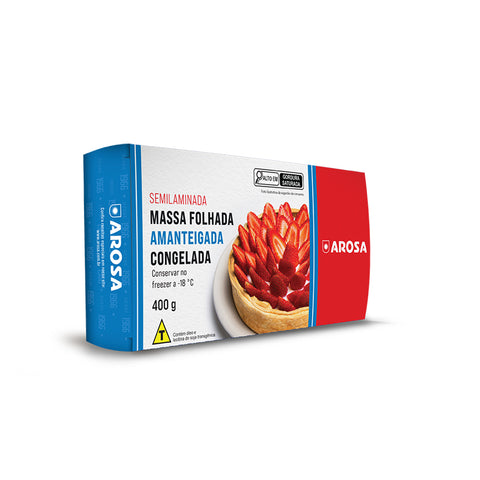 MASSA FOLHADA AROSA AMANTEGADA CONGELADA 400g