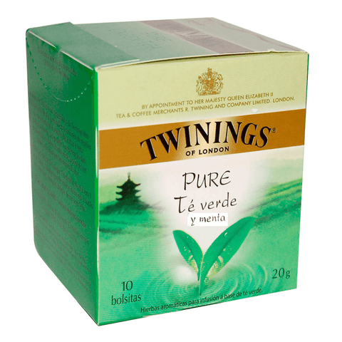 CHA TWININGS 20G VERDE HORTELA