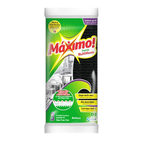 ESPONJA FORTLIMP MAXIMO MULTIWAVES C/3