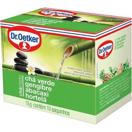 CHA DR OETKER VERDE GENG ABACAXI HORTELA C/10 15g