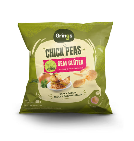 BISCOITO SNACK GRINGS CHICK PEAS 40G CEB CARAMELIZAD