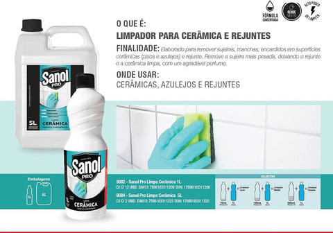 LIMPADOR SANOL PRO CERAMICA 1L