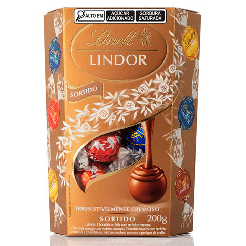 BOMBOM LINDT MILK CORNET 200G SORTIDO