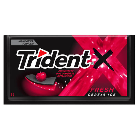 CHICLETE TRIDENT 8g FRESH CEREJA ICE