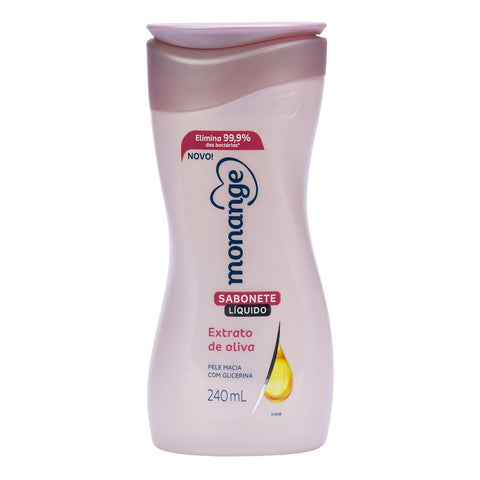 SABONETE LIQUIDO MONANGE EXTRATO OLIVA 240ml