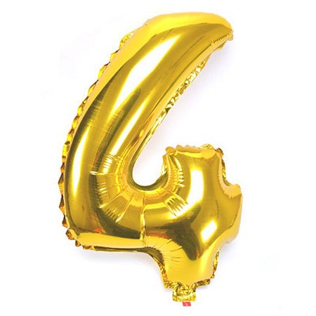 BALAO ALEGRIA FESTA MET TOPPER N4 DOURADO C/1