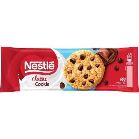 BISCOITO NESTLE CLASSIC COOKIES BAUNILHA GOTAS CHOCOLATE 60g