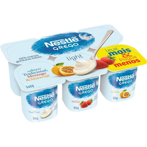 IOGURTE NESTLE GREGO LIGHT 3 SABORES 540g