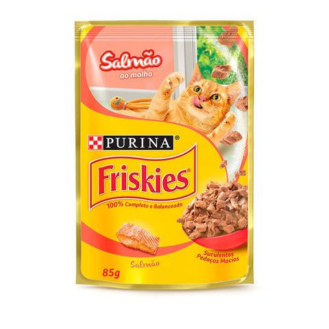 RACAO FRISKIES AO MOLHO SH 85g SALMAO