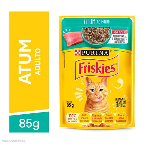 RACAO FRISKIES AO MOLHO SH 85g ATUM