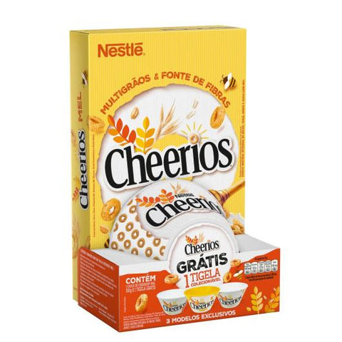 CEREAL NESTLE CHEERIOS MULTIGRAOS 210g+TIGELA GRAT