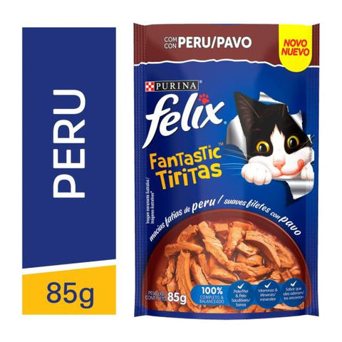 RACAO PURINA FELIX  FANTASTIC TIRITAS PERU SH 85g