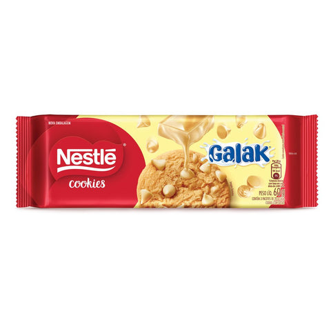 BISCOITO NESTLE GALAK COOKIE GOTAS CHOC BRANCO 60g