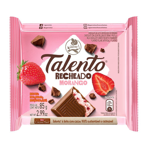 CHOCOLATE GAROTO TALENTO 85g RECH MORANGO
