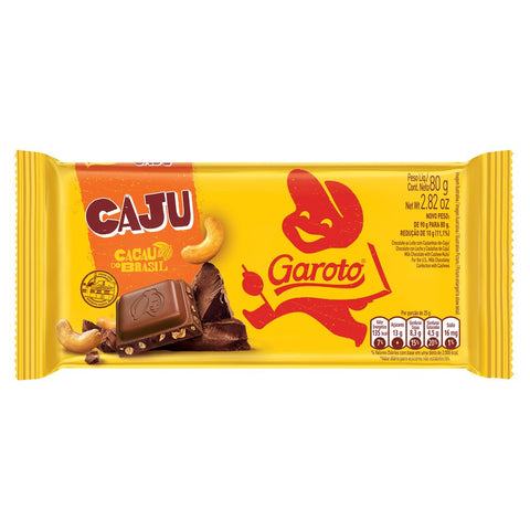CHOCOLATE GAROTO 80g CASTANHA CAJU