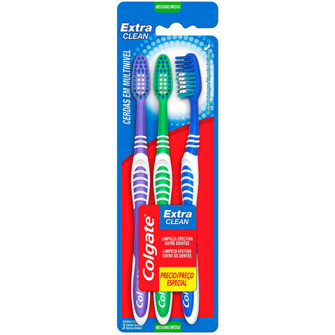 ESCOVA DENTAL COLGATE EXTRA CLEAN C/3 MD