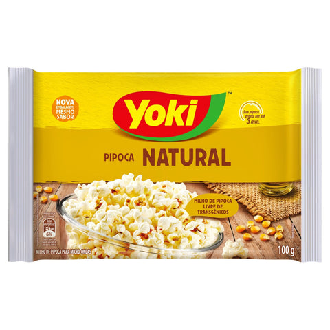 PIPOCA YOKI POPCORN NATURAL 100g